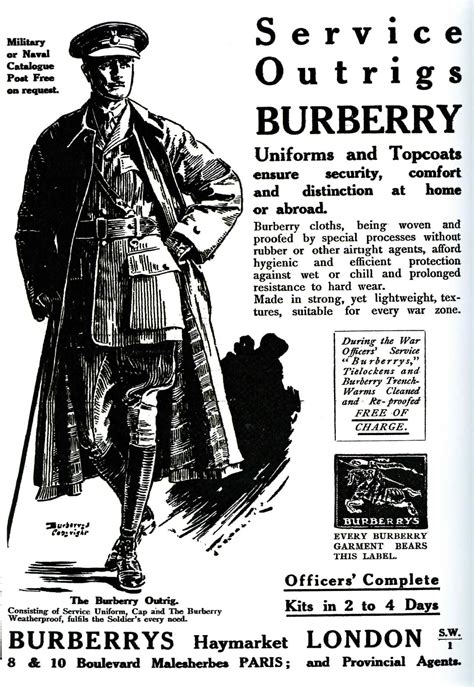 burberry trench ww1